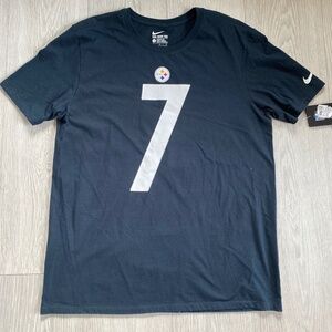 Ben Roethlisberger ~ NFL Steelers #7 ~ The Nike Tee ~ Black T-Shirt, NWT ~ Men L